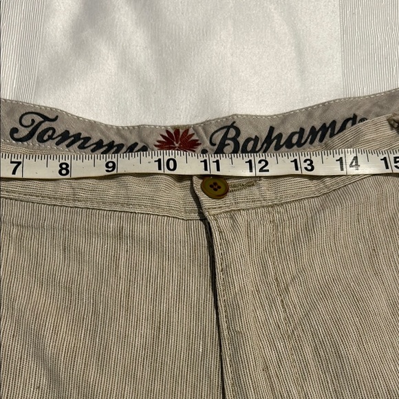 TOMMY BAHAMAS Men's Tan bermudas cotton linen blend size 38 - Picture 5 of 13